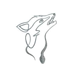 Wolf Serpent Print
